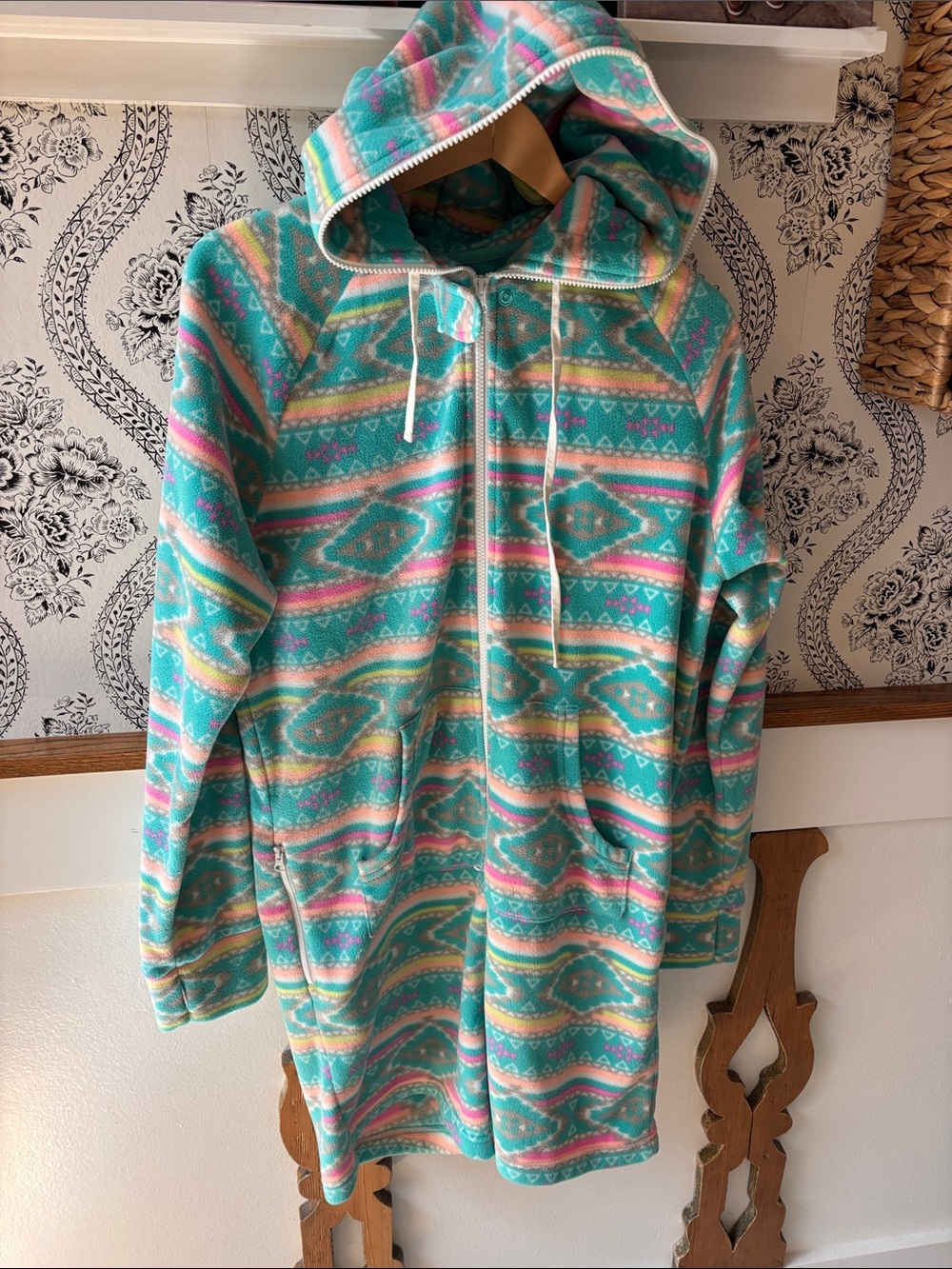 chubbies Aqua Multi Hooded Fleece Bodysuit shorts pajamas
